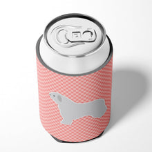 Load image into Gallery viewer, Spanish Water Dog Checkerboard Pink Can or Bottle Hugger BB3615CC