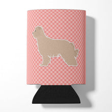 Load image into Gallery viewer, Pyrenean Shepherd Checkerboard Pink Can or Bottle Hugger BB3618CC