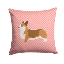 Load image into Gallery viewer, Corgi Checkerboard Pink Throw Pillow - 14x14 Decorative Pillow – Art for Your Home &amp; Patio BB3620PW1414