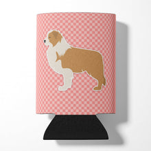 Load image into Gallery viewer, Red Border Collie Checkerboard Pink Can or Bottle Hugger BB3622CC