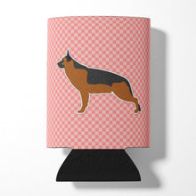 Load image into Gallery viewer, German Shepherd Checkerboard Pink Can or Bottle Hugger BB3624CC