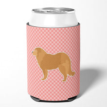 Load image into Gallery viewer, Caucasian Shepherd Dog Checkerboard Pink Can or Bottle Hugger BB3625CC