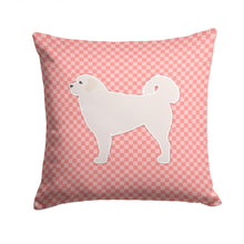 Load image into Gallery viewer, Polish Tatra Sheepdog Checkerboard Pink Throw Pillow - 14x14 Decorative Pillow – Art for Your Home &amp; Patio BB3627PW1414