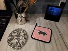 Load image into Gallery viewer, Sheltie/Shetland Sheepdog Checkerboard Pink Pot Holders - Set of 2 - Heat-Resistant Kitchen Essentials BB3630PTHD