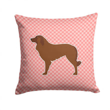 Load image into Gallery viewer, Portuguese Sheepdog Dog Checkerboard Pink Throw Pillow - 14x14 Decorative Pillow – Art for Your Home &amp; Patio BB3631PW1414