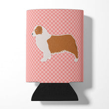 Load image into Gallery viewer, Australian Shepherd Dog Checkerboard Pink Can or Bottle Hugger BB3633CC