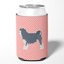 Load image into Gallery viewer, Lowchen Checkerboard Pink Can or Bottle Hugger BB3635CC