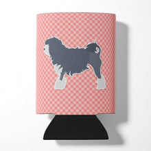 Load image into Gallery viewer, Lowchen Checkerboard Pink Can or Bottle Hugger BB3635CC