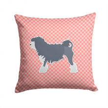 Load image into Gallery viewer, Lowchen Checkerboard Pink Throw Pillow - 14x14 Decorative Pillow – Art for Your Home &amp; Patio BB3635PW1414