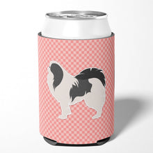 Load image into Gallery viewer, Japanese Chin Checkerboard Pink Can or Bottle Hugger BB3637CC