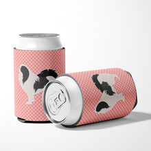 Load image into Gallery viewer, Japanese Chin Checkerboard Pink Can or Bottle Hugger BB3637CC