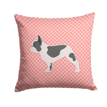 Load image into Gallery viewer, French Bulldog Checkerboard Pink Throw Pillow - 14x14 Decorative Pillow – Art for Your Home &amp; Patio BB3641PW1414
