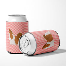 Load image into Gallery viewer, Shih Tzu Checkerboard Pink Can or Bottle Hugger BB3646CC