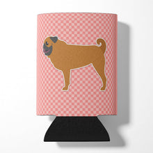 Load image into Gallery viewer, Pug Checkerboard Pink Can or Bottle Hugger BB3647CC