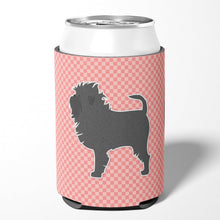Load image into Gallery viewer, Affenpinscher Checkerboard Pink Can or Bottle Hugger BB3648CC