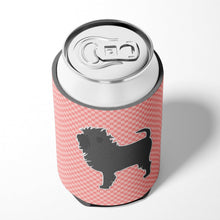 Load image into Gallery viewer, Affenpinscher Checkerboard Pink Can or Bottle Hugger BB3648CC