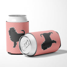 Load image into Gallery viewer, Affenpinscher Checkerboard Pink Can or Bottle Hugger BB3648CC