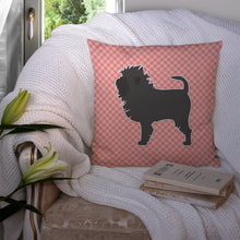 Load image into Gallery viewer, Affenpinscher Checkerboard Pink Throw Pillow - 14x14 Decorative Pillow – Art for Your Home &amp; Patio BB3648PW1414
