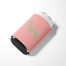 Load image into Gallery viewer, Chihuahua Checkerboard Pink Can or Bottle Hugger BB3650CC