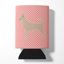 Load image into Gallery viewer, Chihuahua Checkerboard Pink Can or Bottle Hugger BB3650CC