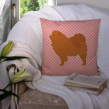 Load image into Gallery viewer, Chow Chow Checkerboard Pink Throw Pillow - 14x14 Decorative Pillow – Art for Your Home &amp; Patio BB3651PW1414