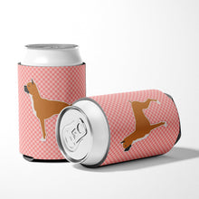 Load image into Gallery viewer, Boxer Checkerboard Pink Can or Bottle Hugger BB3653CC