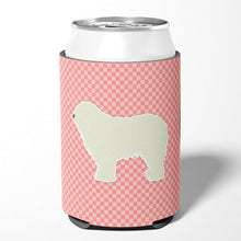 Load image into Gallery viewer, Komondor Checkerboard Pink Can or Bottle Hugger BB3655CC