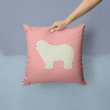Load image into Gallery viewer, Komondor Checkerboard Pink Throw Pillow - 14x14 Decorative Pillow – Art for Your Home &amp; Patio BB3655PW1414