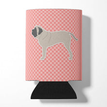 Load image into Gallery viewer, English Mastiff Checkerboard Pink Can or Bottle Hugger BB3656CC
