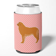 Load image into Gallery viewer, Leonberger Checkerboard Pink Can or Bottle Hugger BB3658CC