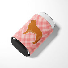 Load image into Gallery viewer, Leonberger Checkerboard Pink Can or Bottle Hugger BB3658CC