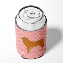 Load image into Gallery viewer, Leonberger Checkerboard Pink Can or Bottle Hugger BB3658CC