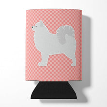 Load image into Gallery viewer, Samoyed Checkerboard Pink Can or Bottle Hugger BB3659CC