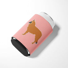 Load image into Gallery viewer, Belgian Shepherd Checkerboard Pink Can or Bottle Hugger BB3661CC