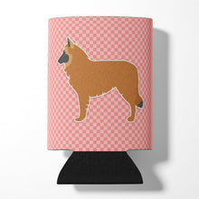Load image into Gallery viewer, Belgian Shepherd Checkerboard Pink Can or Bottle Hugger BB3661CC
