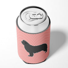 Load image into Gallery viewer, Newfoundland Checkerboard Pink Can or Bottle Hugger BB3664CC