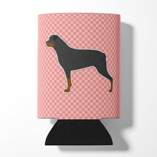 Load image into Gallery viewer, Rottweiler Checkerboard Pink Can or Bottle Hugger BB3666CC