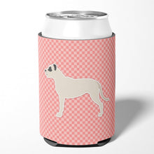 Load image into Gallery viewer, Dogo Argentino Checkerboard Pink Can or Bottle Hugger BB3667CC