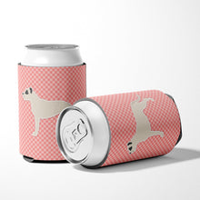 Load image into Gallery viewer, Dogo Argentino Checkerboard Pink Can or Bottle Hugger BB3667CC