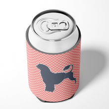 Load image into Gallery viewer, Portuguese Water Dog Checkerboard Pink Can or Bottle Hugger BB3668CC