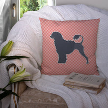 Load image into Gallery viewer, Portuguese Water Dog Checkerboard Pink Throw Pillow - 14x14 Decorative Pillow – Art for Your Home &amp; Patio BB3668PW1414