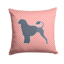 Load image into Gallery viewer, Portuguese Water Dog Checkerboard Pink Throw Pillow - 14x14 Decorative Pillow – Art for Your Home &amp; Patio BB3668PW1414