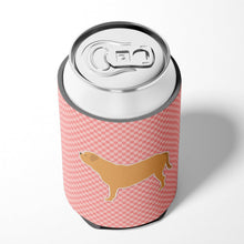 Load image into Gallery viewer, Dogue de Bordeaux Checkerboard Pink Can or Bottle Hugger BB3670CC
