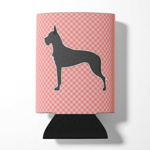 Load image into Gallery viewer, Great Dane Checkerboard Pink Can or Bottle Hugger BB3675CC