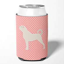 Load image into Gallery viewer, Anatolian Shepherd Checkerboard Pink Can or Bottle Hugger BB3677CC