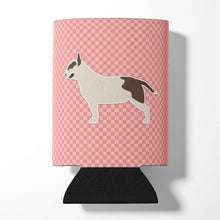 Load image into Gallery viewer, Bull Terrier Checkerboard Pink Can or Bottle Hugger BB3678CC