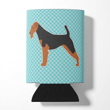 Load image into Gallery viewer, Welsh Terrier  Checkerboard Blue Can or Bottle Hugger BB3685CC