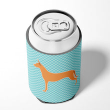 Load image into Gallery viewer, Pharaoh Hound  Checkerboard Blue Can or Bottle Hugger BB3688CC