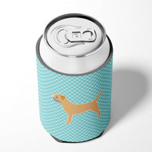 Load image into Gallery viewer, Border Terrier  Checkerboard Blue Can or Bottle Hugger BB3689CC
