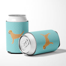 Load image into Gallery viewer, Border Terrier  Checkerboard Blue Can or Bottle Hugger BB3689CC